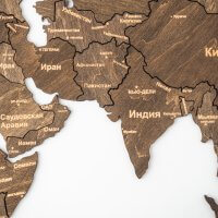 Деревянная карта мира на стену многоуровневая одноуровневая купить в минске цветная черная натуральная венге