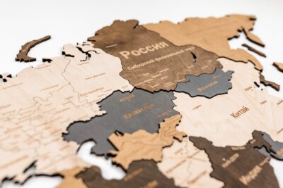 Деревянная карта мира на стену цвета сканди многоуровневая купить в Минске с доставкой
