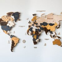 Деревянная карта мира купить