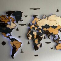 Деревянная карта мира купить