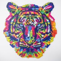 Деревянный пазл животные Тигр цветной купить в Минке с доставкой по Беларуси