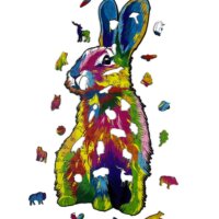 Деревянный пазл животные Заяц Кролик купить в Минке с доставкой по Беларуси