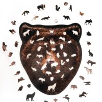 Деревянный пазл животные Медведь купить в Минке с доставкой по Беларуси