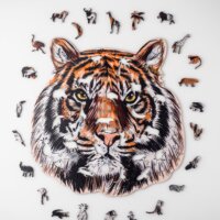 Деревянный пазл животные Тигр натурал купить в Минке с доставкой по Беларуси